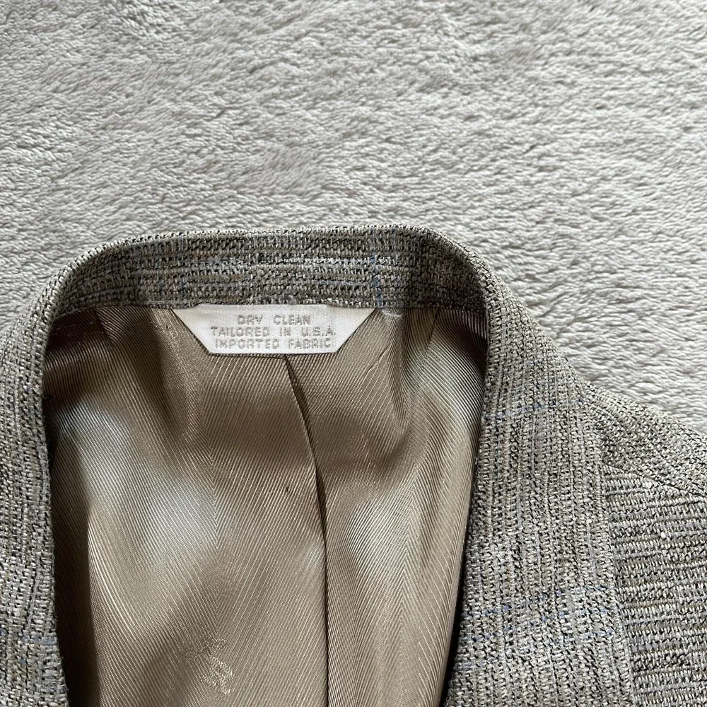 Vintage 90s Louis Roth Blazer 40S Grey Double Breasted Sport Coat Old Money